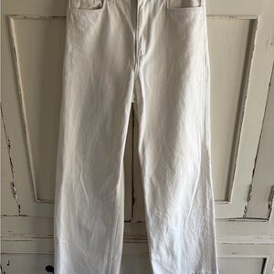 White Straight-Leg Pants
